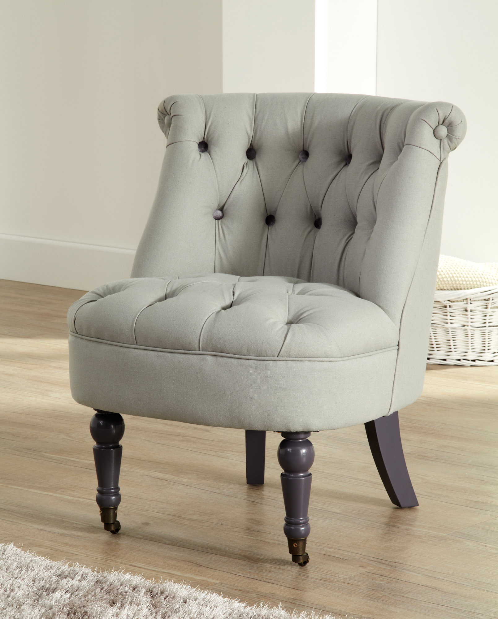 MAYFAIR CLASSIC STONEWASHED LINEN CHAIR (BLUE/GREY) eBay